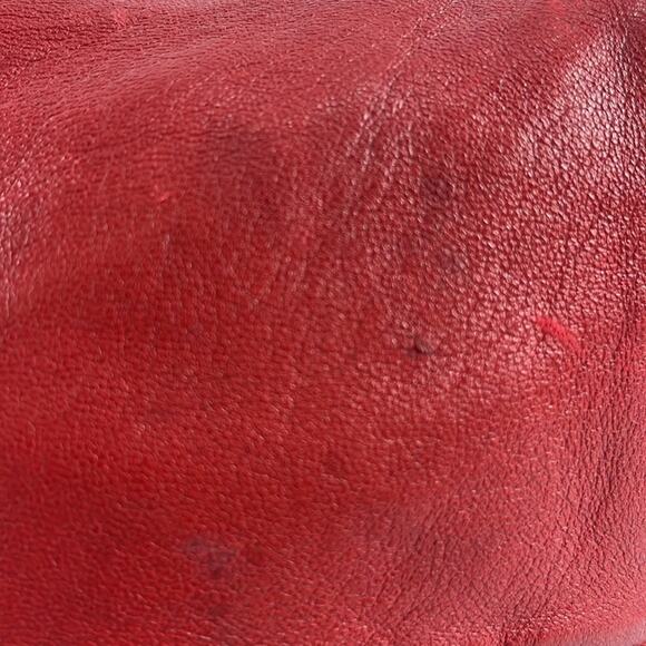 Saint Laurent Red Teddy leather Bucket Bag - Picture 6 of 12